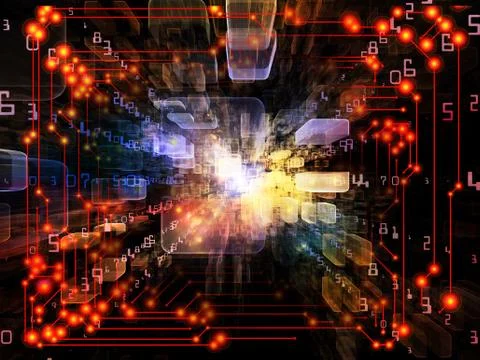 Virtual Space Composition Illustrazione stock