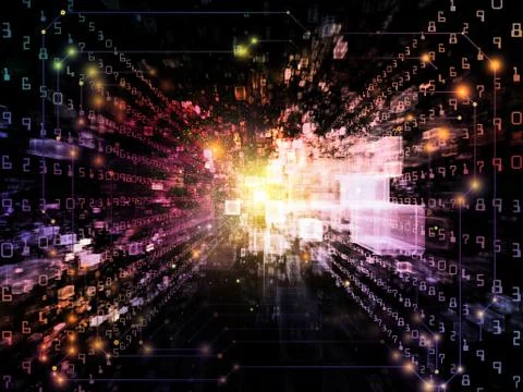 Virtual Space Composition Illustrazione stock