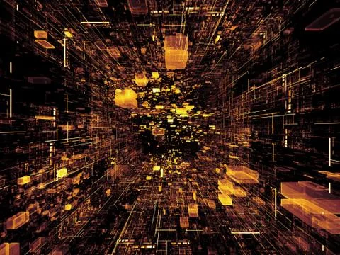 Virtual Space Composition Stock Illustration