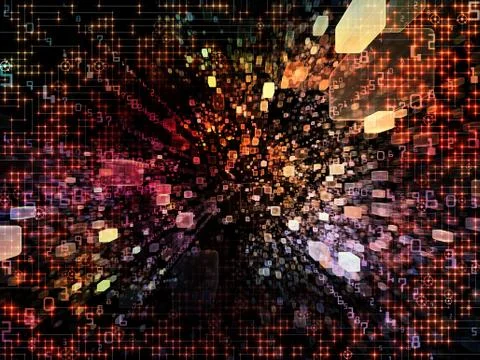 Virtual Space Composition Illustrazione stock