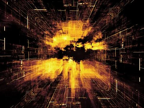 Virtual Space Composition Stock Illustration