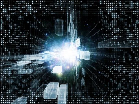 Virtual Space Composition Stock Illustration