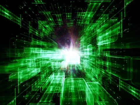 Virtual Space Composition 스톡 일러스트