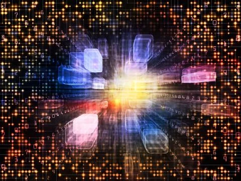 Virtual Space Composition Illustrazione stock