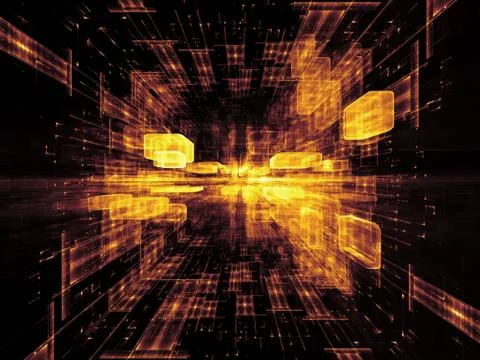 Virtual Space Composition Illustrazione stock