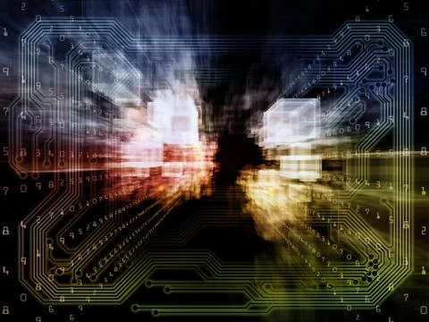 Virtual Space Composition Illustrazione stock