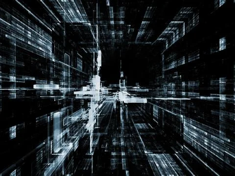 Virtual Space Composition Ilustración de archivo