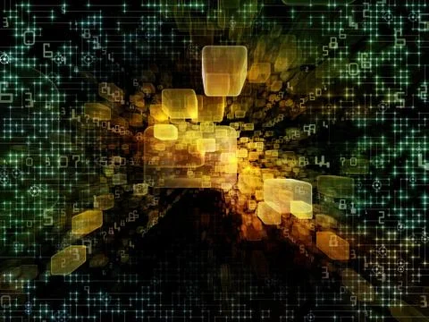 Virtual Space Composition Illustrazione stock