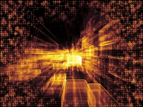 Virtual Space Composition Illustrazione stock