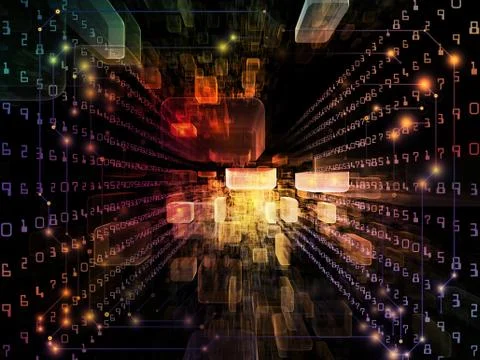 Virtual Space Composition Stock Illustration