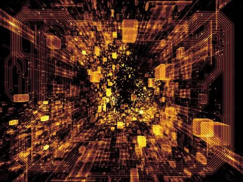 Virtual Space Composition Illustrazione stock