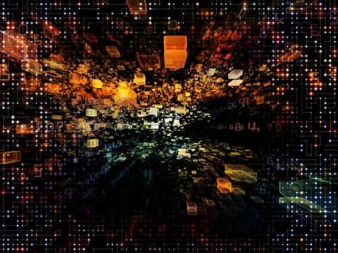 Virtual Space Composition Illustrazione stock