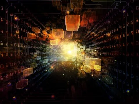 Virtual Space Composition Stock Illustration