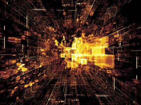 Virtual Space Composition Stock Illustration