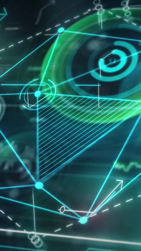 Virtual space consisting of a data stream. Stock Footage 270391516