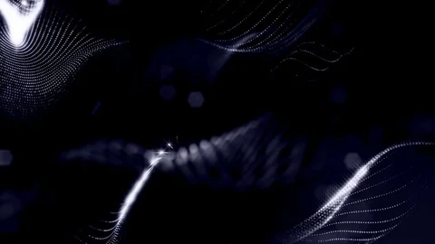 Virtual space with depth of field for HUD digital elements. Loop black Stock Footage 85087429