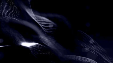 Virtual space with depth of field for HUD digital elements. Loop black Stock Footage 85087480