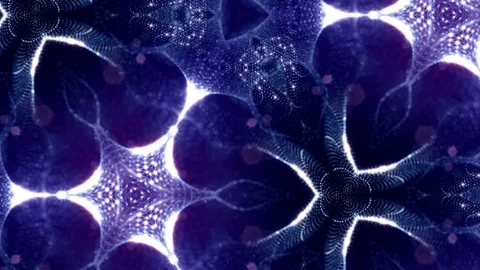 Virtual space with depth of field for HUD digital elements. Loop blue background Video stock 85090722