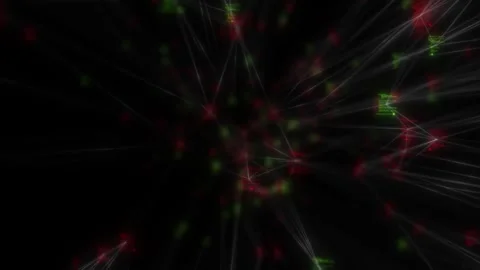 Virtual space distortion within a neural network. Seamless loop. Stock Footage 240462990