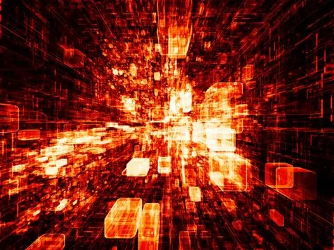 Virtual Space Dynamics Stock Illustration