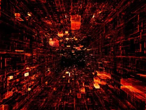 Virtual Space Dynamics Stock Illustration