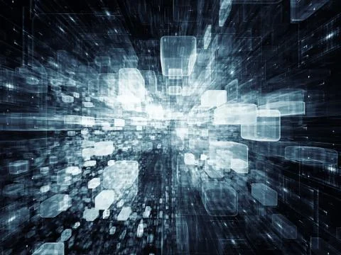 Virtual Space Dynamics Stock Illustration