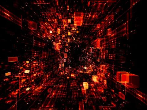 Virtual Space Dynamics Stock Illustration