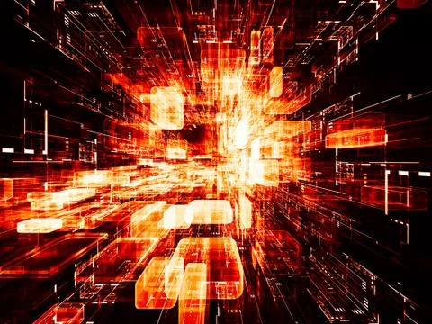 Virtual Space Dynamics Stock Illustration