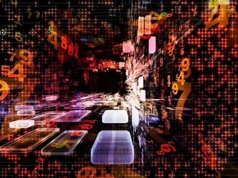 Virtual Space Evolution Stock Illustration