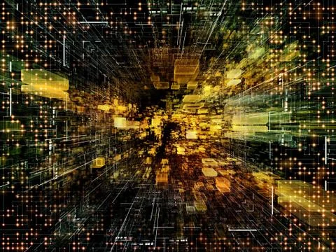 Virtual Space Evolution Illustrazione stock