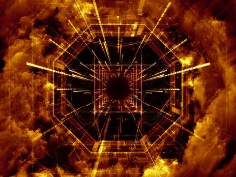 Virtual Space Evolution Stock Illustration