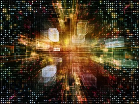 Virtual Space Evolution 스톡 일러스트