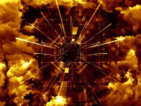 Virtual Space Evolution 스톡 일러스트