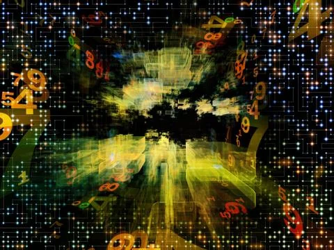 Virtual Space Evolution Illustrazione stock