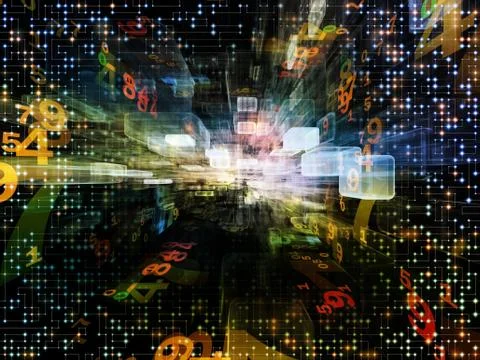 Virtual Space Evolution Stock Illustration