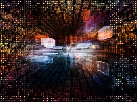 Virtual Space Evolution Stock Illustration