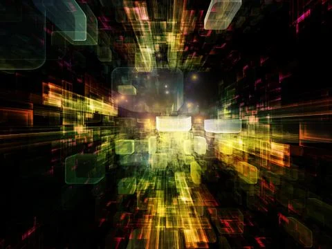 Virtual Space Growth Illustrazione stock