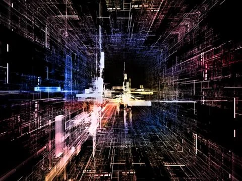 Virtual Space Growth 스톡 일러스트