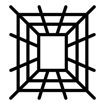 Virtual space icon, outline style Stock Illustration