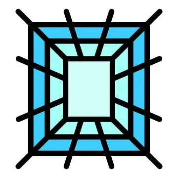 Virtual space icon vector flat Stock Illustration