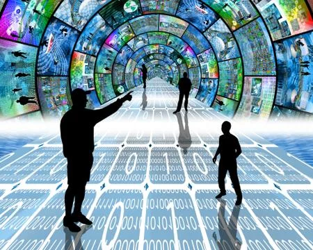 Virtual space Illustrazione stock