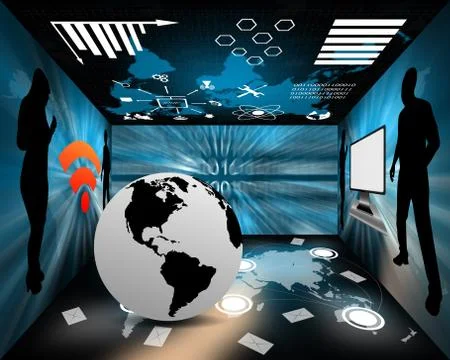 Virtual space Stock Illustration