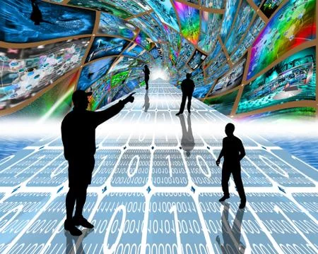 Virtual space Illustrazione stock