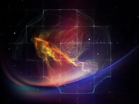 Virtual Space 스톡 일러스트