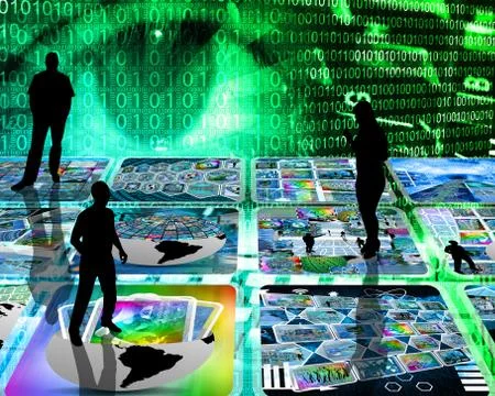 The virtual space of the internet Stockillustratie