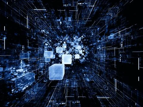 Virtual Space Texture Illustrazione stock