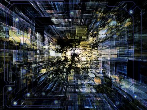 Virtual Space Texture Illustrazione stock