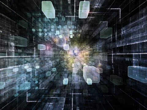 Virtual Space Texture Illustrazione stock