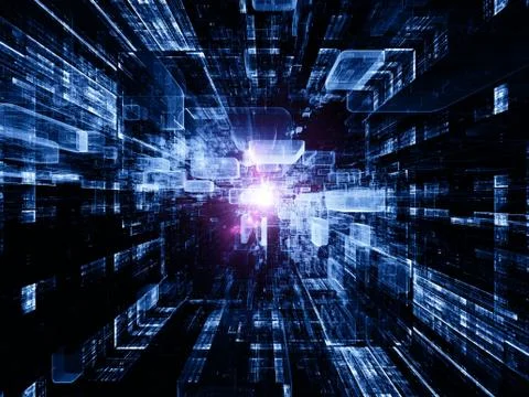 Virtual Space Texture Illustrazione stock