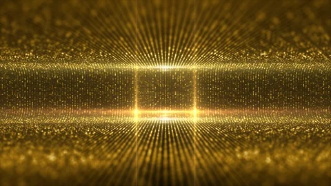 Virtual stage golden particles Background Stock Footage 118740260